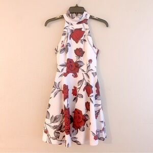 B. Darlin Women Junior’s Floral Print Halter Dress